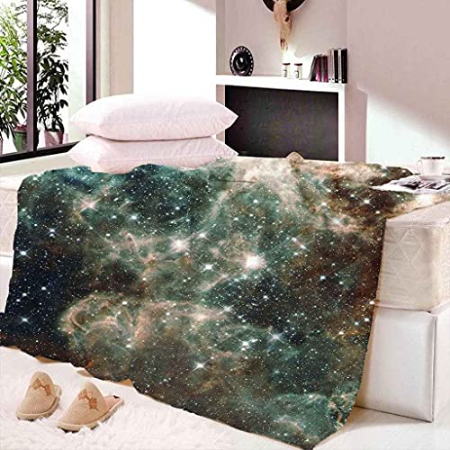 Couverture polaire nébuleuse verte en flanelle microfibre chaude et douce - 3