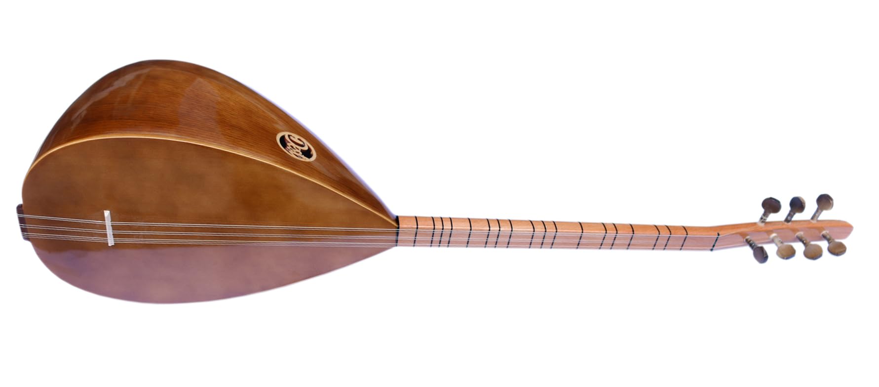 Turkish Short Neck Mahogany Baglama Saz For Sale - Image 2