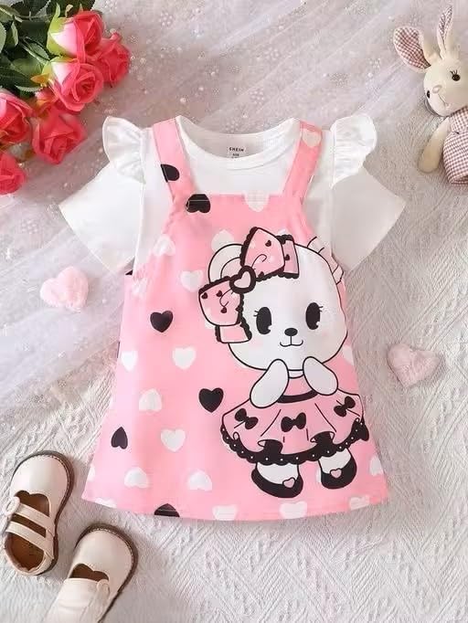 Summer and all seasons Baby Girl dresses | bows, one-piece, jumper dress, ruffles, short sleeve, round, above knee, |Pink... - Review, Price and Buying Guide