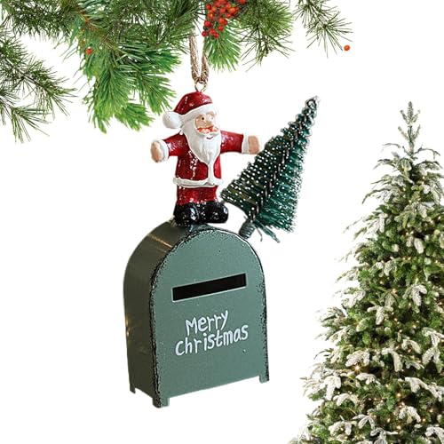 Adorno para buzón, decoración de árbol de Navidad, buzón de árbol de Navidad, colgante de buzón de árbol de Navidad, buzón pequeño, decoración de árbol de Navidad, buzón de letras, adornos colgantes