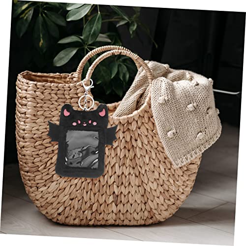 DOITOOL Plush Card Holder Keychain Sleeve for Photos Postcards Collectibles Cute Demon Wings Design Compact Lightweight for Students Collectors4