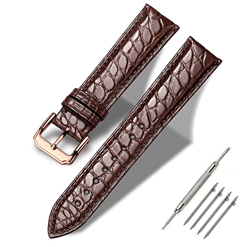 Image of Moran Alligator Leather Quick Release Watch Band 18mm 19mm 20mm 22mm 23mm 24mm Replacement Genuine Crocodile Leather Loop SmartWatch Strap for Men Women