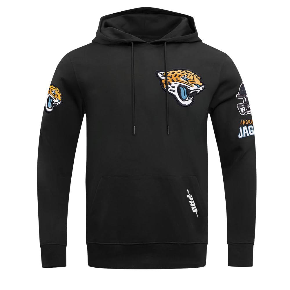 Pro Standard Mens NFL Jacksonville Jaguars Classic Chenille Pull Over Hoodie Black S