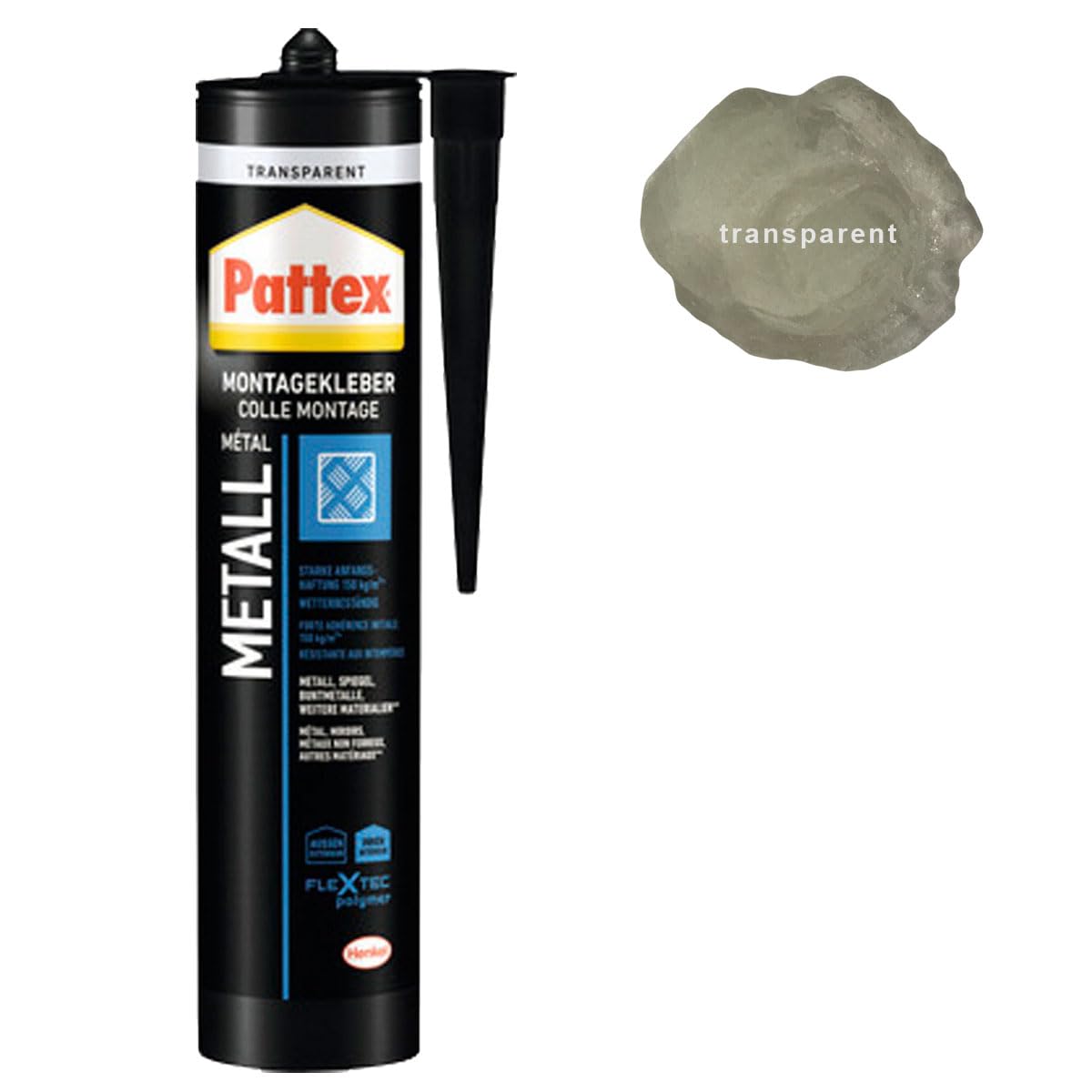 Montage Kleber Metall - starker Montagekleber für Metall, Buntmetall und Spiegel, Baukleber für alle Materialien* -elastischer Metallkleber für innen und außen - Wetterbeständig (3 x 325g)