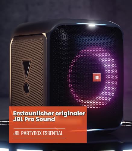 JBL Partybox Encore Essential Audio-Lautsprecher, schwarz, ohne Mikrofon, Schwarz – Ansicht 2