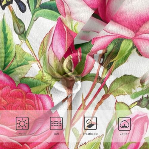 Cotton Toddler Girls Underwear Botanical Roses Butterflies Retro Panties for Girl Fun Briefs Underpants 2t3