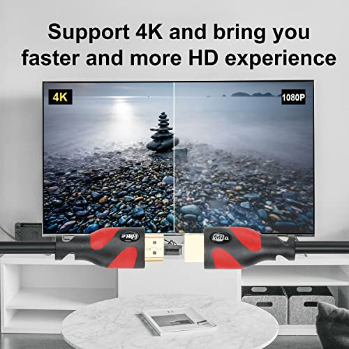Postta Hdmi Cable(40 Feet Red) Hdmi 2.0V Support 4K 2160P,1080P,3D,Audio Return And Ethernet -1 Pack #TOP3