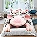 Erosebridal Pig Comforter Cover, Lovely Animal Printed Duvet Cover Set Twin Size for Kids Boys Girls Children, Cute Pet Bedding Set White Breathable Bedspread Cover Bedroom DÃ©cor, with 1 Pillow Case