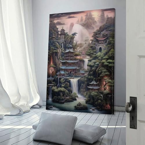 Affiche paysage fantastique sur toile : sublimez un mur blanc, déco 30x45cm