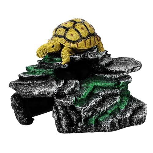Toddmomy Turtle Resting Basking Platform Sea Turtle Tank Accessory Aesthetically Pleasing Decor Reptile Basking Rock