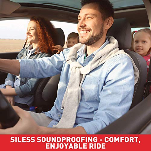 Siless 50 mil 30 sqft Car Sound Deadening mat - Butyl Automotive Sound Deadener - Noise Insulation and Vibration Dampening Material (30 sqft)