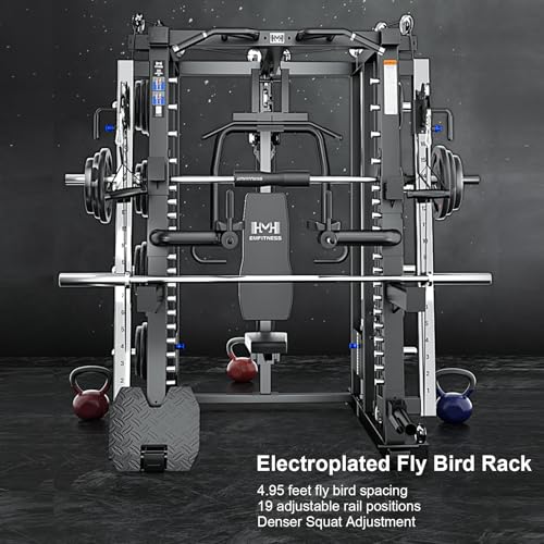 Image of Strength Smith Machine Squat Rack Pull Up Bar Upper Body Strength Training Leg Developer Commercial Home Gym Strength Training (R8 PRO Package 4) (R8 Pro Smith Machine)