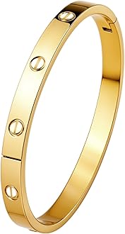 HighSpark Gold Bracelets for Women | 18K Gold Plated Stainless Steel Bracelet for Women | Lovely Gift