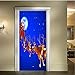 Produktbild PANDABOOM 90X200Cm 3D Weihnachten Durch Aufkleber Weihnachtskinder Schlitten Schnee Durch Aufkleber Klebstoff Abnehmbare Aufkleber Schlafzimmer, Hirsch