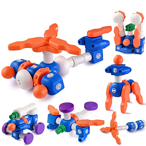 EPPO Blocs de construction pour les tout-petits, jouets de construction STEM pour enfants pour apprentissage précoce éducatif créatif construction blocs de jouets à faire soi-même (version espace)