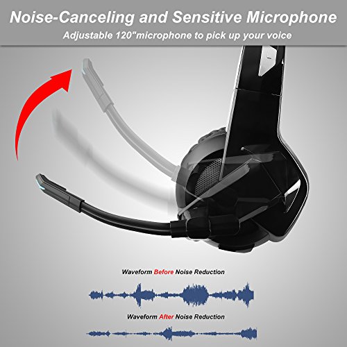 Qingta Gaming-headset, 3,5 mm jackplug, stereo-bas, surround-geluidsisolatie, gaming koptelefoon met microfoon en… - Image 6