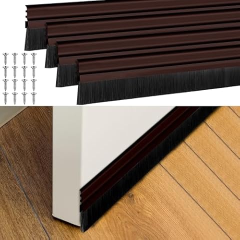 Tandefio 4 Pcs Aluminium Door Sweep Set Cover