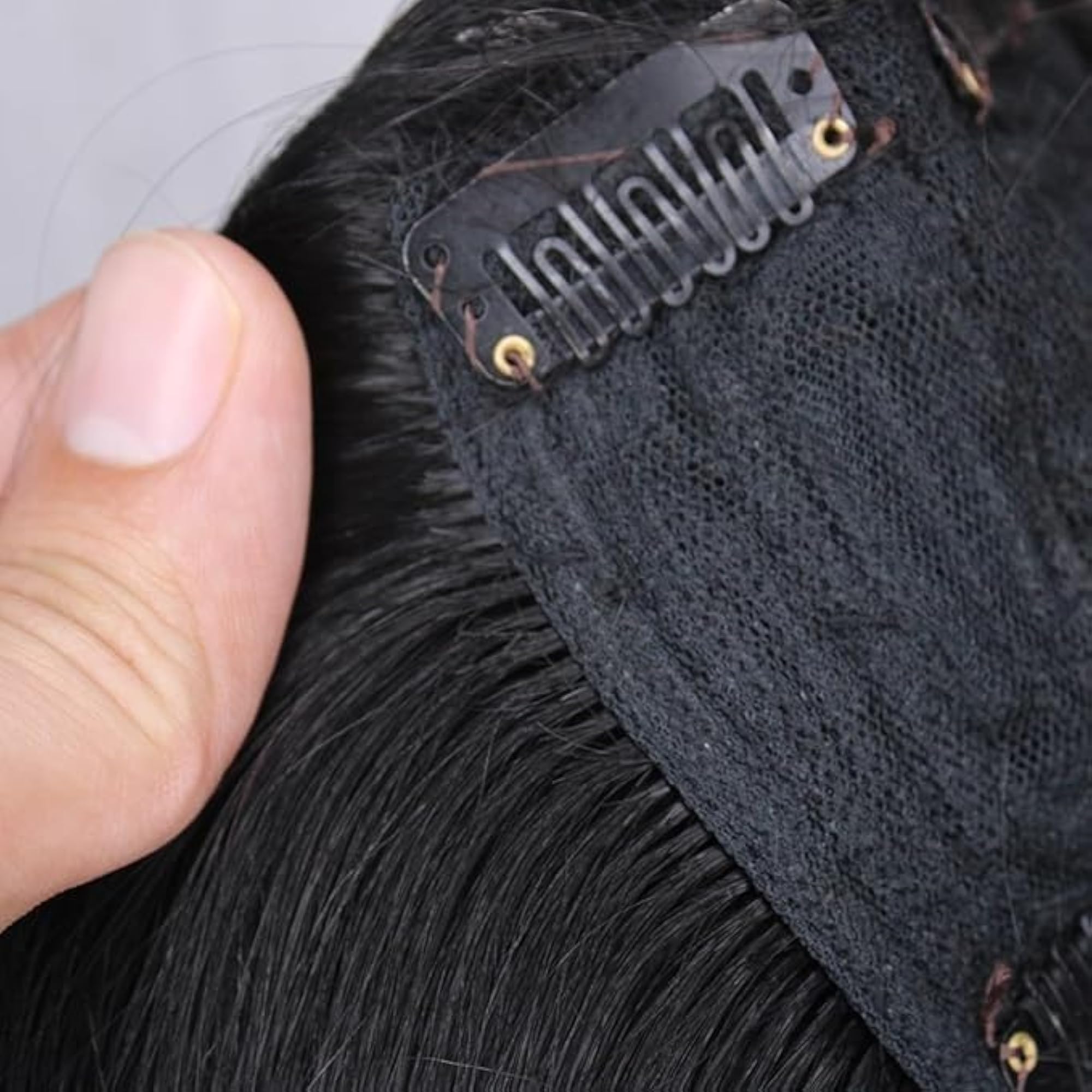 Black Hair Topper for Thinning Hair