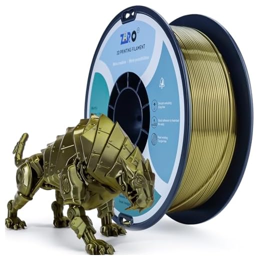 ZIRO Silk PLA Filament 1.75mm, Pure Color Shine 3D Printer Filament, Shiny 3D Printing Material, Fit Most FDM Printers, Metal Metallic Glossy 2.2lb Spool, Silky Bronze