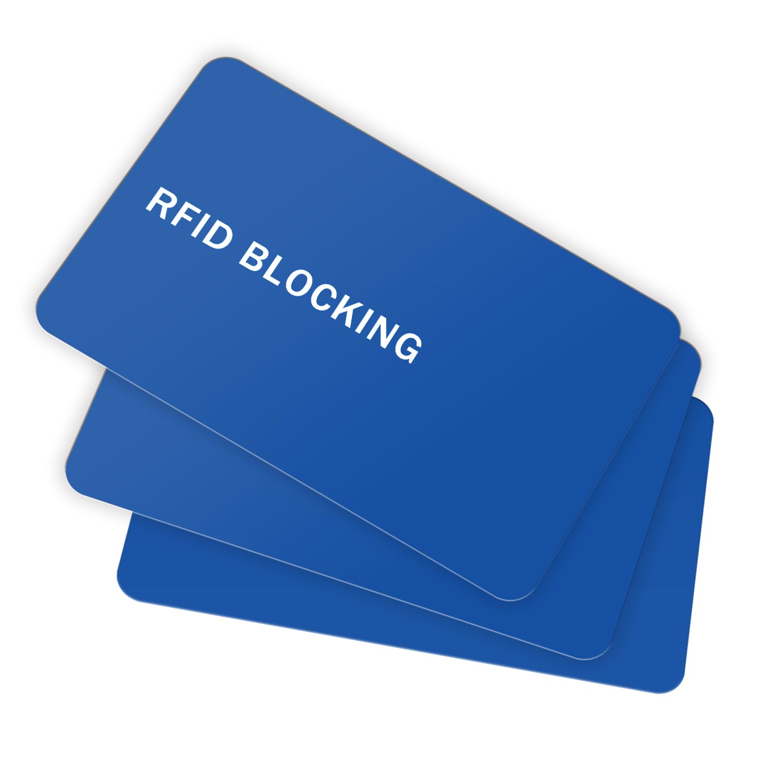 RFID Blocking Card - 3 Pack, Contactless NFC Credit Card ID Protection Safe Bank Card Passport Entire Wallet Purse Shield Protector Blocker Guard (Pack of 3, Blue)
