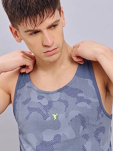 Image of TECHNOSPORT Mens Crew Neck Gym Vest