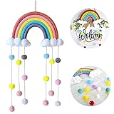 【Einzigartiges Geschenk】Es ist ein schönes Geschenk für Ihre Familie und Freunde zu verschiedenen Anlässen, einschließlich Geburtstag, Einweihung, Hochzeit, Babyparty und Weihnachten. Betrachten Sie diesen Makramee-Regenbogen als die besten Wünsche an Ihre Lieben.