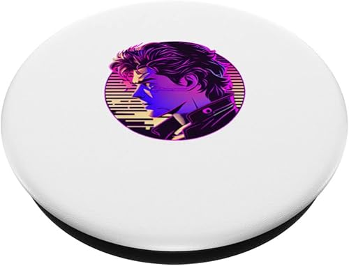 Vista 2 de Retrowave Synthwave 80s Design For The Eighties Music Lovers PopSockets Swappable PopGrip