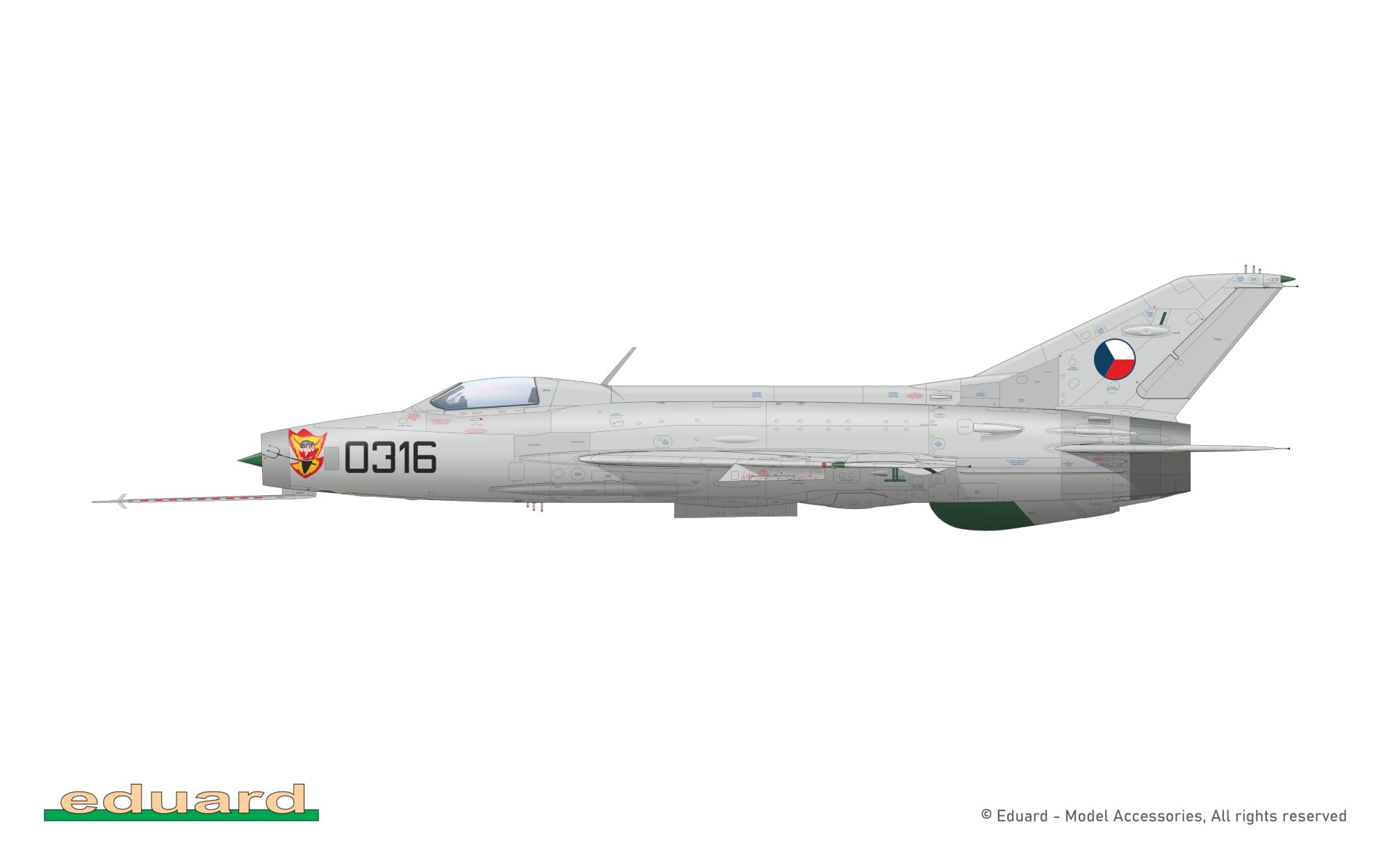 Eduard Limited Edition MiG-21F-13 Tschechische Sovaquie Air Force Modell EDU11190 (Flugzeug) 1/48