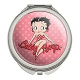 Betty Boop Pink Polka Dots Compact Travel Purse Handbag Makeup Mirror