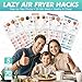 2025 Magnetic Air Fryer Cheat Sheet, Cooking Guide Booklet,70 Illustrated Recipes & Cooking Gifts- Keto Air Fryer Cookbooks for Beginners- Instant Pot Air Fryers Accessories, Kitchen Gadgets