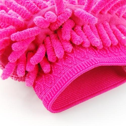 Guanto 2 In 1 Con Frange In Microfibra - Asciugatura E Lucidatura, Colori Assortiti