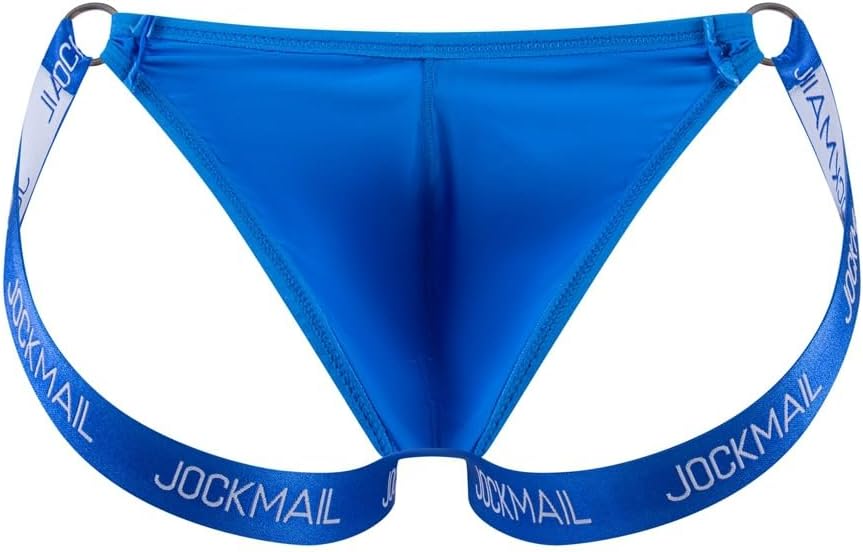 Men's Ice Silk Jockstrap Low Waist Breathable Thong Underwear Workout Jock Strap Comfortable Briefs for Men