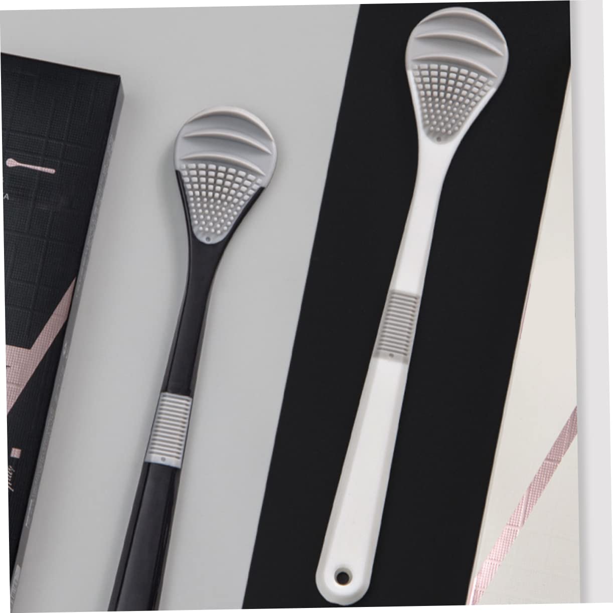 BEBEMOKO 2pcs Swabs Cleaning Oral For Adults Treatment Scraper Brush Coated Tools Scrubber Scraping Tool Coating Cleaners Pp