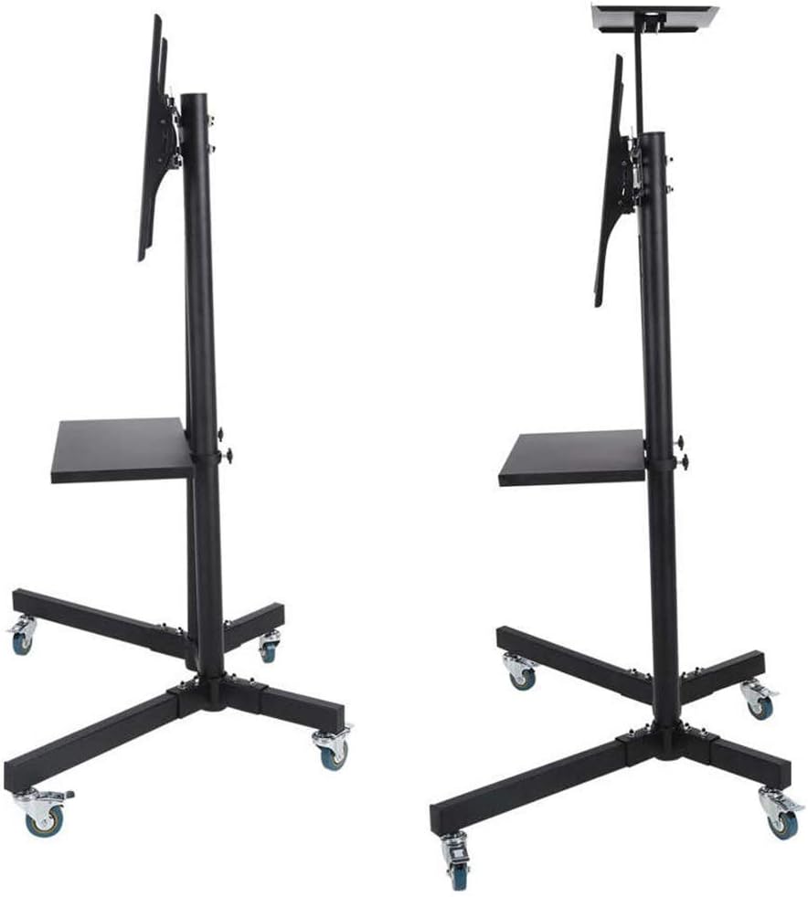 Tv Stand Mobile Cart Adjustable Mount for 32-65 Inch LCD/led Flat Panel Screen with Wheels Bracket for