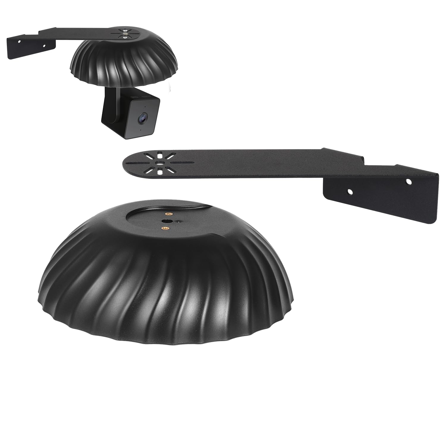 Wall Mount for WYZE Cam Pan V3, Outdoor Corner Mount Kit with Weatherproof Cover, Durable Housing for Outside Use – Black (Camera Not Included)