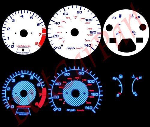 White Glow GAUGES for 90-93 Honda Accord DX/LX/EX MT