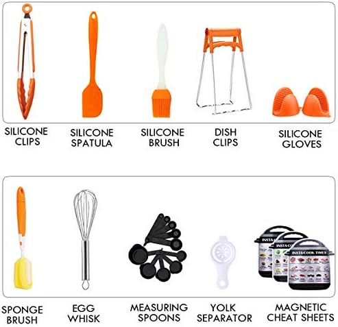 Artcome 91 PCS Accessories Set for Pressure Cooker 5,6,8 Qt - 60 Pcs Parchment Papers, 2 Steamer Baskets, Springform Pan, Stackable Egg Steamer Rack, Egg Bites Mold & More