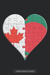 Planner: Canadian Bengali Flag United Heart Jigsaw Puzzle Flags Of Canada Bangladesh