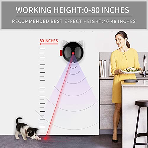 Valonii Rechargeable Motion Activated Cat Laser Toy Automatic,Interactive Cat Toys for Indoor Cats/Kittenes/Dogs,Fast… - Image 7