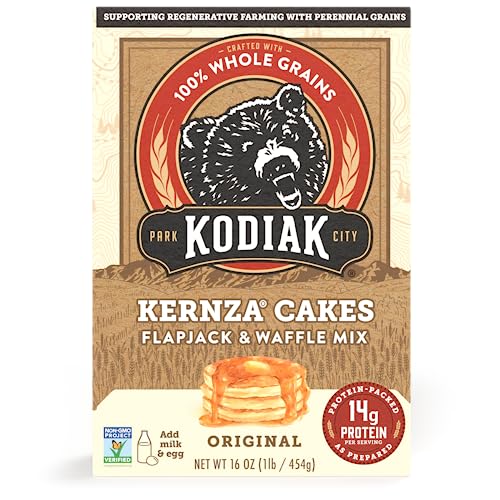 Kodiak Kernza Power Cakes, Pfannkuchen & Waffelmischung, Original, High Protein, 100% Vollkorn (1er Pack)