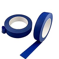Vista 4 de Cinta de Enmascarar Azul, 1 Pulgada x 55 Yardas, 2 Rollos, Cinta de Pintores para Pintura, Hogar, Oficina, Papelería Escolar, Artes, Manualidades
