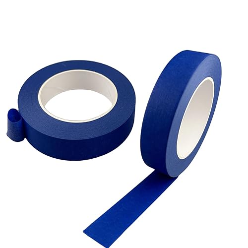Miniatura 4 de Zellykool Cinta adhesiva de 1 pulgada, 2 rollos de cinta de pintor de 1 pulgada x 55 yardas, cinta adhesiva de pintura para pintura, hogar, oficina,
