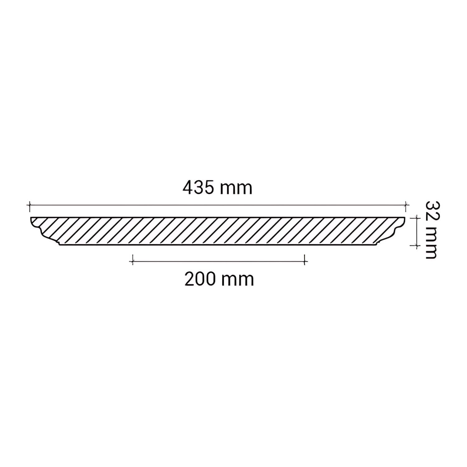Profhome 156004 Deckenrosette Ø 43,5 cm | Stuckrosette aus Polyurethan Hartschaum | Neo-Empire Lampenrosette weiß vorgrundiert für Kronleuchter & Deckenlampen
