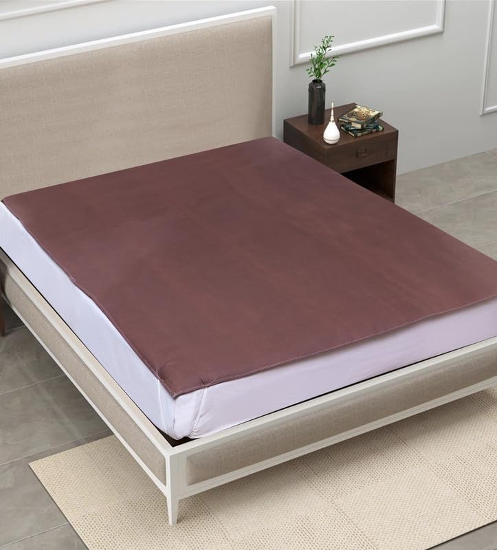 MOGNE FAB Waterproof Double Bed Mattress Protector Sheet King Size - 72x78 Inch, Brown-image-28