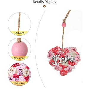 3 grids box set valentines day hanging decorations 2025valentines decor pink wooden pendant home atmosphere decoration heartvalentines day decorations for the home wall door  urban country home decor