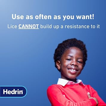 Hedrin Head Lice Shampoo and Comb Kit, Kills Head Lice and Eggs in 5 Minutes, 4 Treatments, Clinically Tested, Suitable for Adults and Children, 100ml, (Formerly All-in-One - Packaging May Vary)