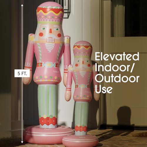 FUNBOY Pink Inflatable Nutcracker – 5ft Tall Indoor/Outdoor Holiday Decoration – Oversized Christmas Yard Décor by FUNBOY - Image 2