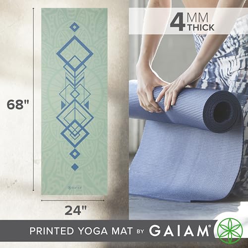 Image of Gaiam Print Yoga Mat, Non Slip Exercise & Fitness Mat for All Types of Yoga, Pilates & Floor Exercises