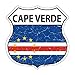 SMART BLONDE Cape Verde Flag Highway Shield Metal Sign HS-206
