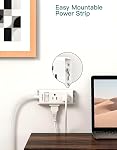 Addtam Flat Plug Extension Cord, 3FT Power Bar with 6 Outlets Extender, Power Strip with No Surge Protector for Cruise Ship, Dorm Room, Home and Office Essentials